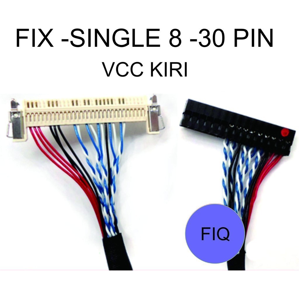 Kabel Data TV LVDS TCON FIQ 30P Single Channel 8Bit Panel Wide