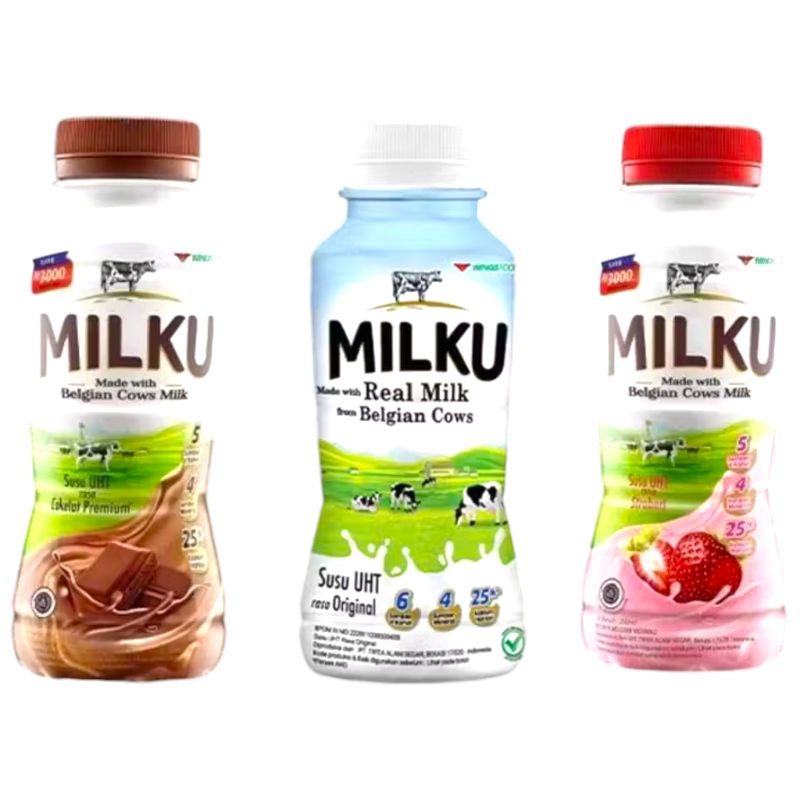 

MILKU Susu UHT 1 pack 12 botol