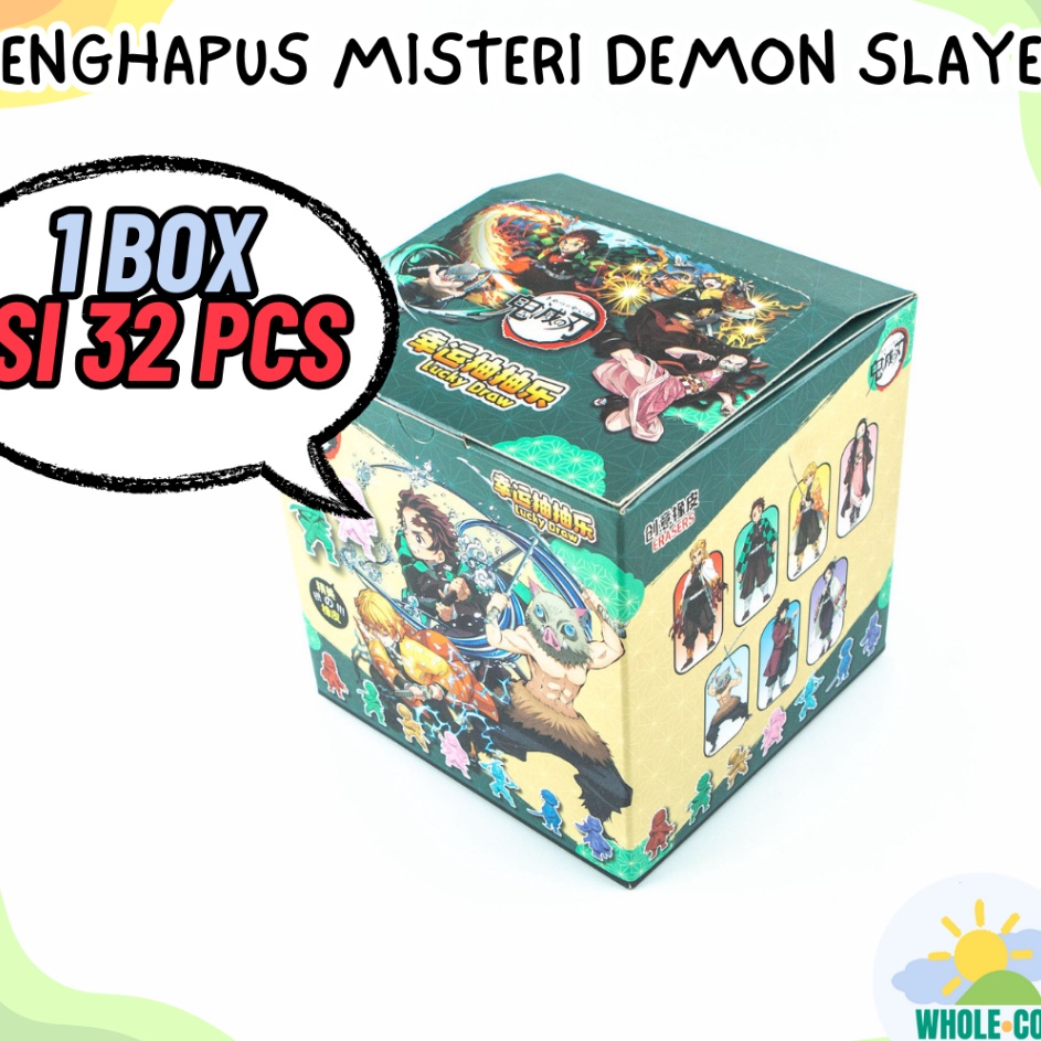 

Mega 1 BOX ISI 32 PCS Penghapus Misteri Demon Slayer Premium Karakter Tanjiro Nezuko Kimetsu No Yaiba Hashira Lucu Unik Imut Cod