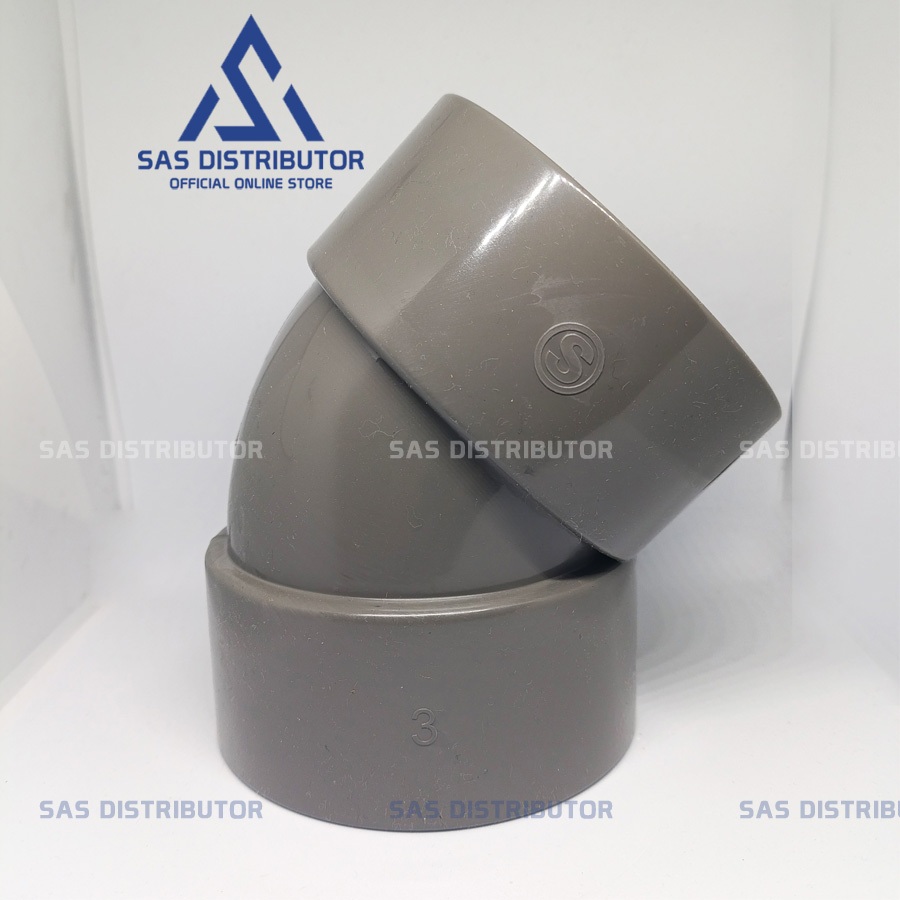 Keni 3" inch 45 derajat / Elbow 3 inch 45° Soket / Knee 3 45° PVC / Keni 45° derajat / Belokan 45°