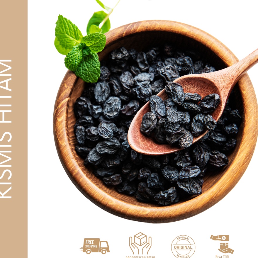 

PENGIRIMAN CEPAT Kismis Hitam Black Raisin 1 Kg Dark Raisin Natural Super Food