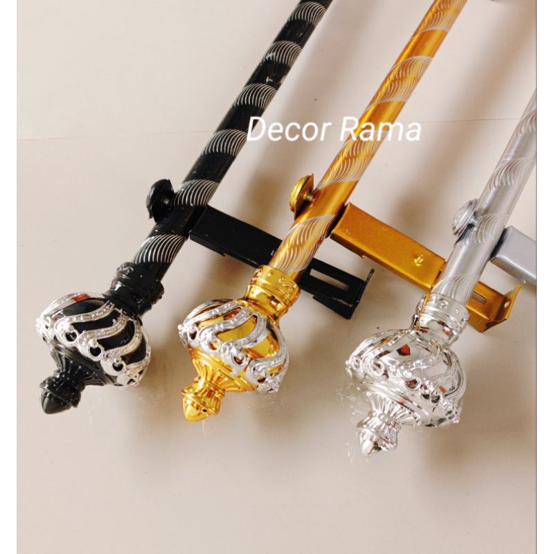 Batang Gorden Full Set Tutup Princess Gagang Gorden Tiang Gorden Besi Gorden
