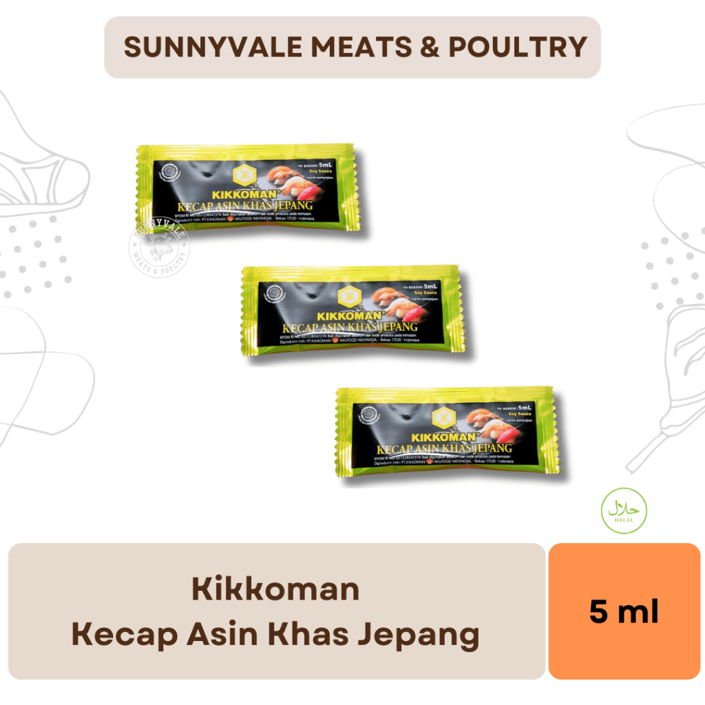 

Kikkoman Japanese Soy Sauce | Kecap Asin Jepang Sachet - Halal