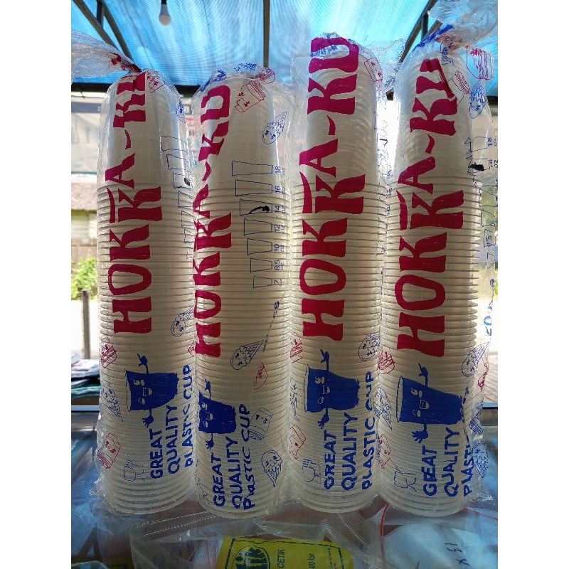 Gelas Plastik/Cup Minuman/Plastic Cup Hokka Oval