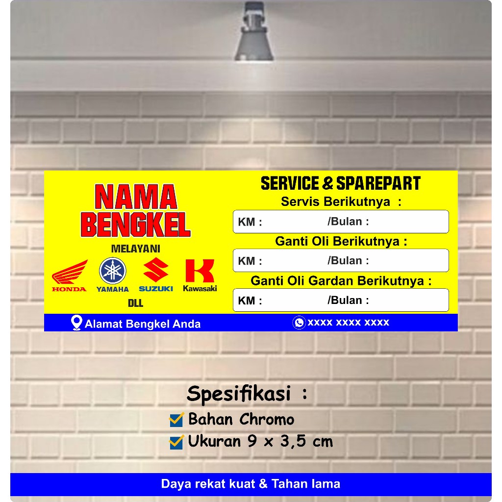 

STIKER LABEL SERVICE MOTOR