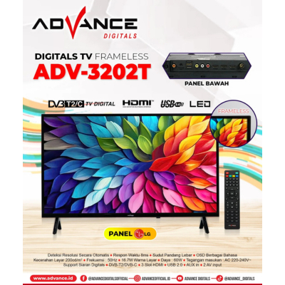 LED TV 32 Inch Digital Advance ADV 3202T Digital Tv 32 Inch Panel LG HD TV Garansi Resmi