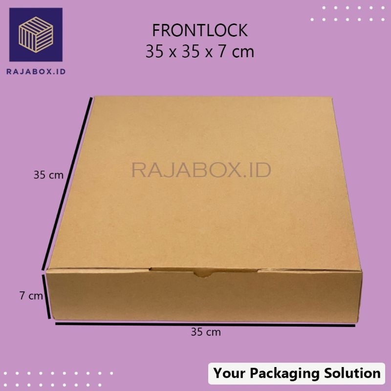 

Kardus Dus uk 35x35x7 cm Model Die Cut Box Kotak Packing Aksesoris Baju Makanan Pizza Hijab Kue