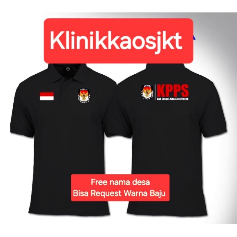 Polo KPPS Banyak Model - Baju KPU KPPS Panitia Pemungutan Suara Bisa Request Warna BAJU seragam KPU