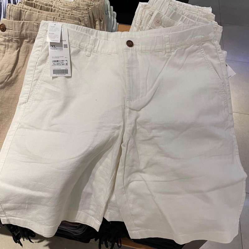 Giordano Celana Pendek Pria Linen Cotton from 649k Size S M L XL XXL