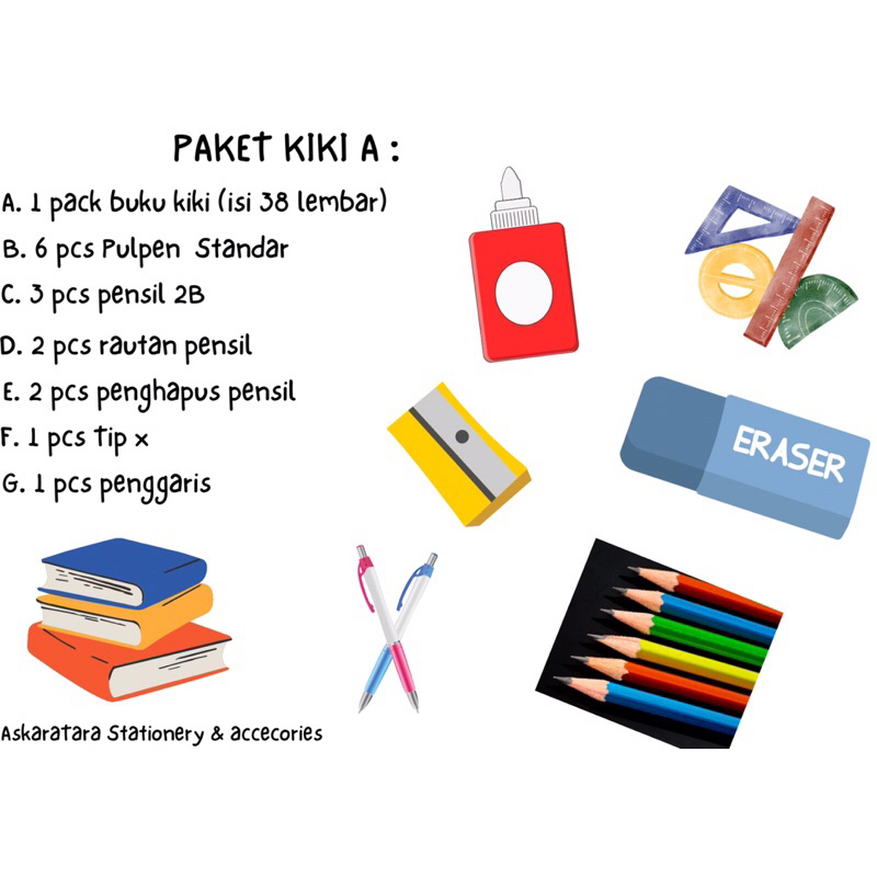 

Paket Hemat Back To School Kiki | Alat Tulis | Paket Hemat