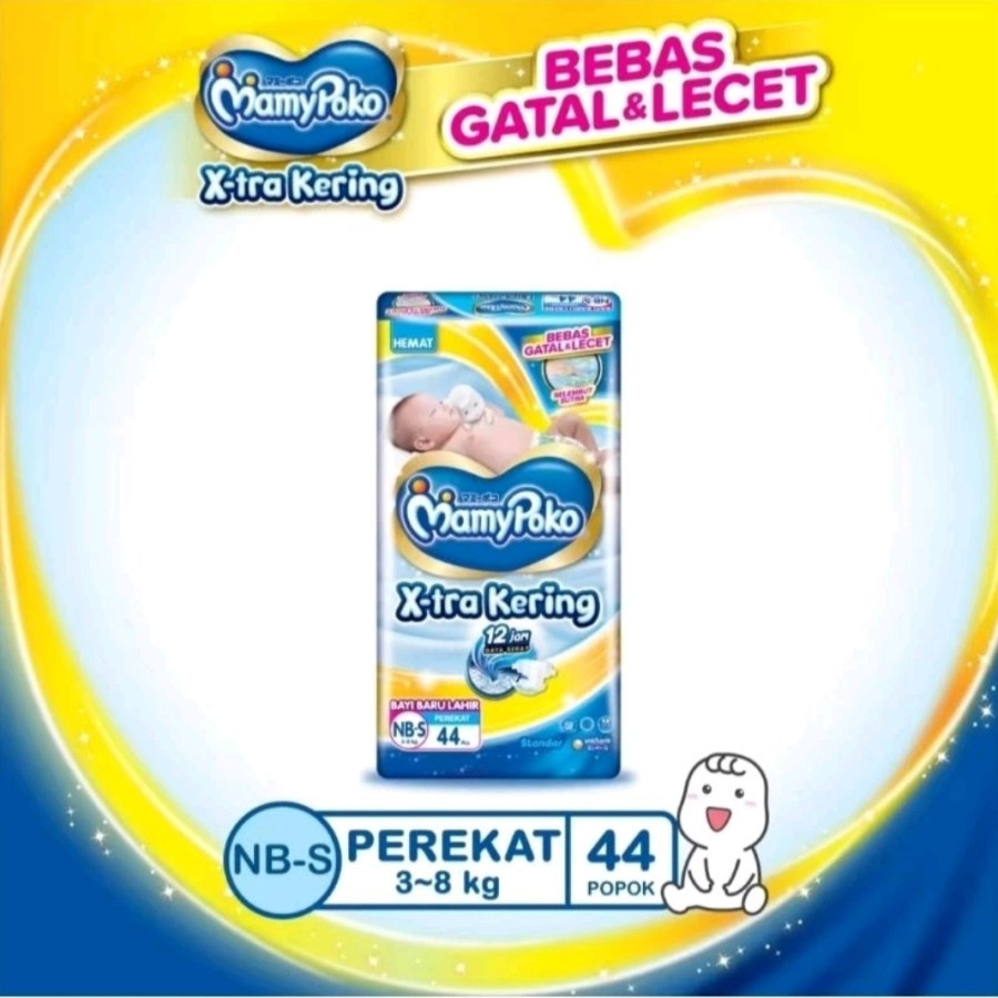 Mamypoko NB-S44 NBS44 NB S 44 NB S44 NBS Popok Tipe Perekat New Born