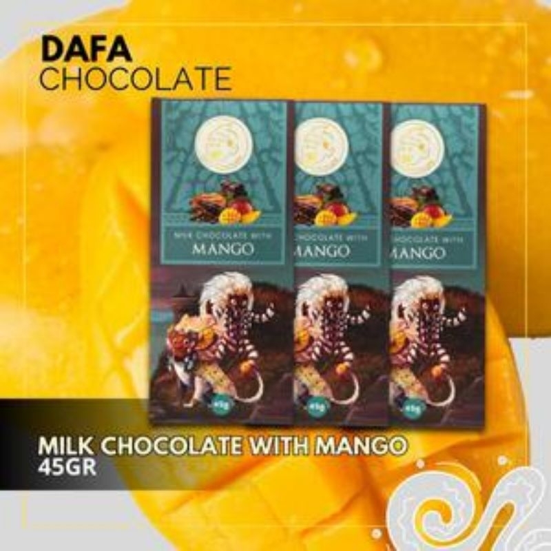 

Milk chocolate with mango