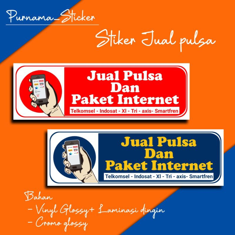 

Stiker Jual pulsa dan paket internet