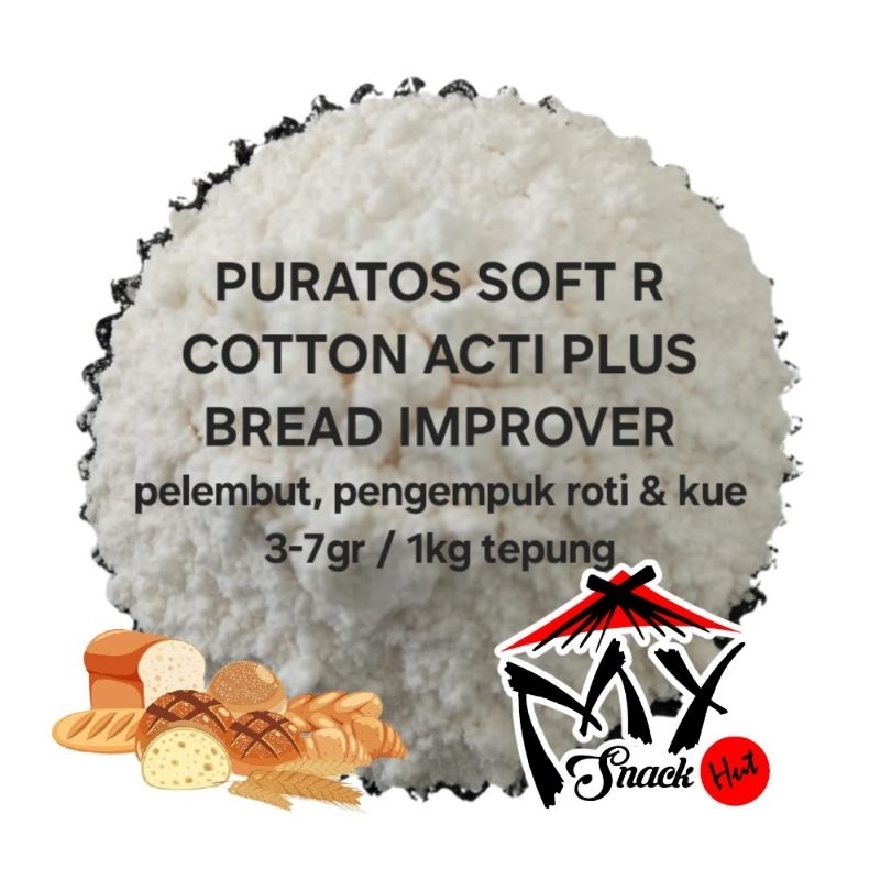 

PURATOS SOFT'R 50GR COTTON ACTI PLUS BREAD IMPROVER PENGEMPUK PELEMBUT PELEMBAB ROTI KUE PAO HALAL