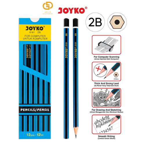 

Pencil Pensil Joyko 6161 2B (1 BOX isi 12 PCS)