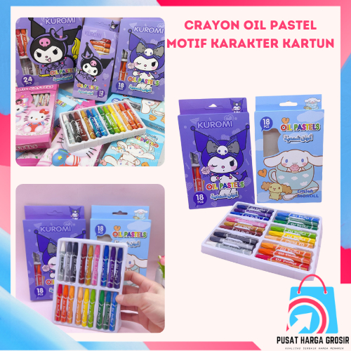 

PHG - Crayon Oil Pastel Motif Karakter Kartun 12/18/24 Alat Mewarnai Anak 12Pcs Alat Tulis Krayon Mewarnai Anak Sekolah 18Pcs Crayon Oil Pastel Motif Kartun 24Pcs Warna Cerah Sempurna