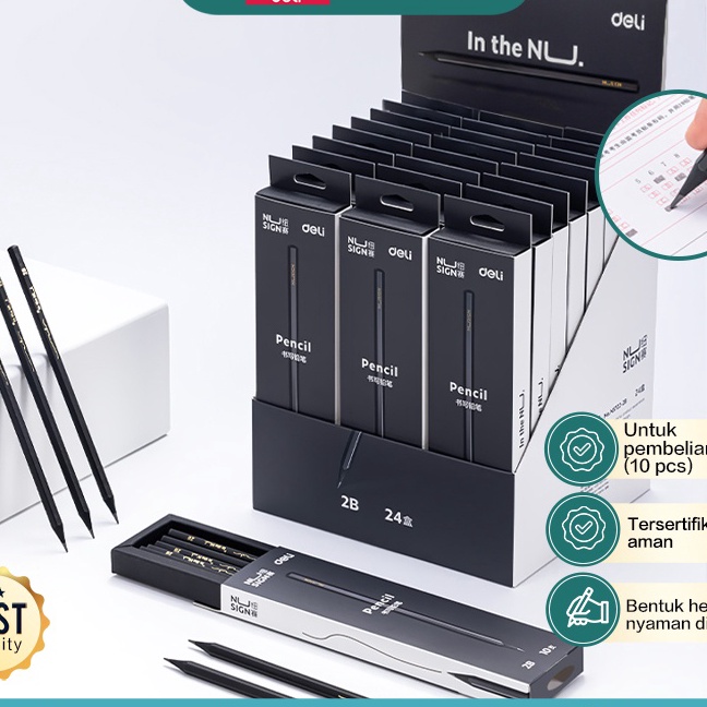 

HJ6 Nusn 2B Pencil Pensil 2B Desn Elegan Nyaman Di Genggam 1 Pcs NS7222B