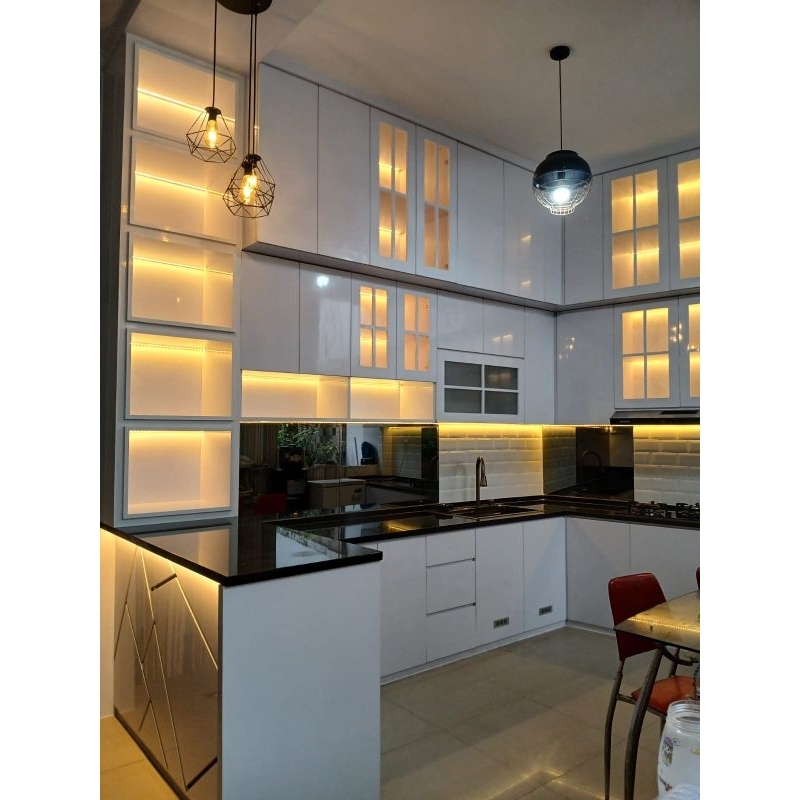 PROMO Kitchen set HPL/Kitchen set minimalis/Lemari Dapur/Kitchen set murah/Kitchen set Rak Dapur Rak