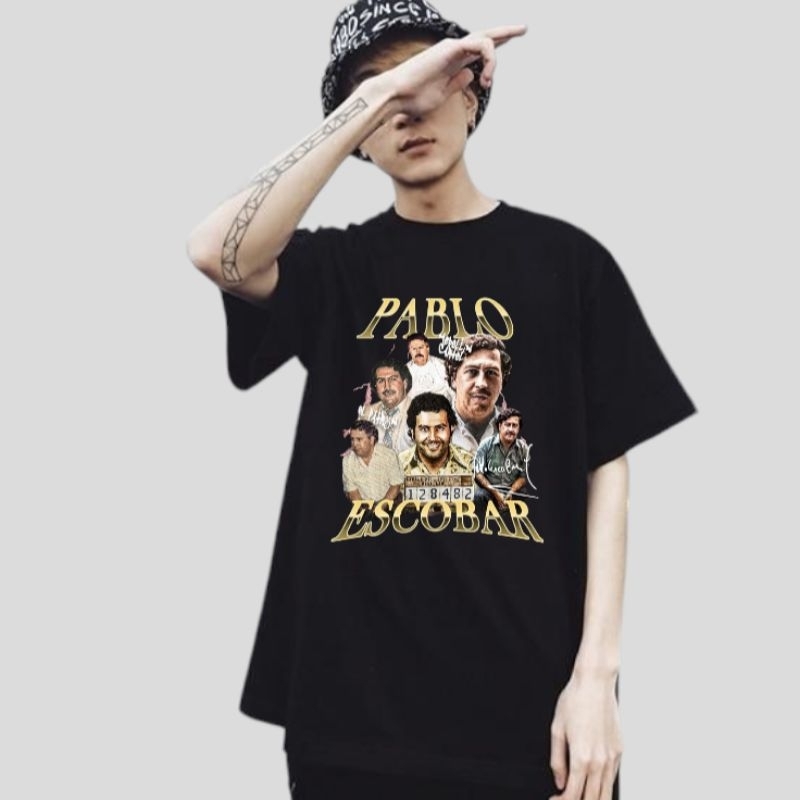 Kaos PABLO ESCOBAR Baju Kaos Pria Bahan Tebal