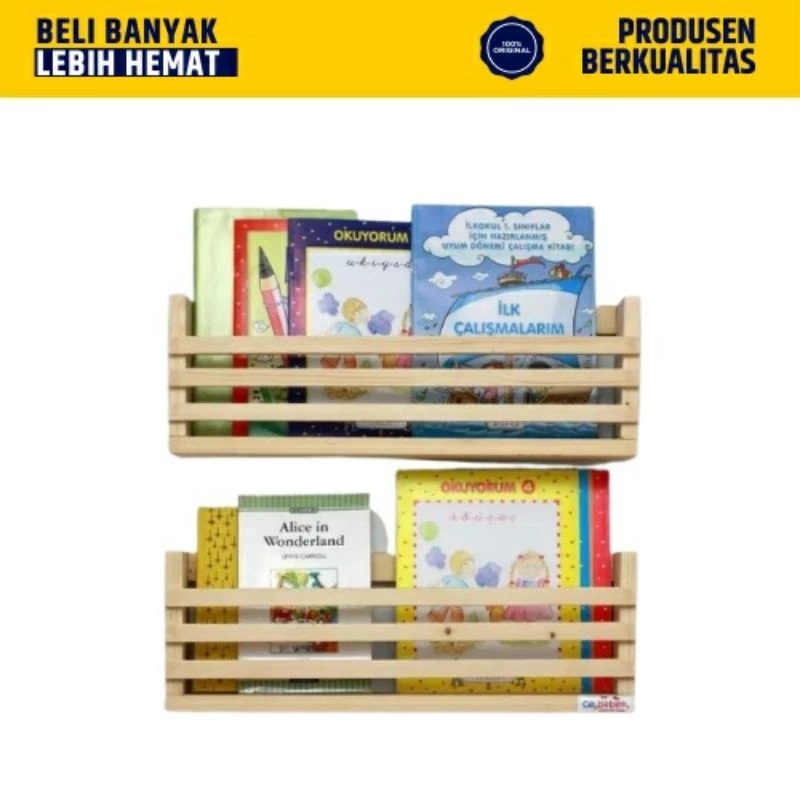 Rak Buku Kayu Dinding Gantung Minimalis Serbaguna Rak kayu Minimalis Rak Dinding Aesthetic