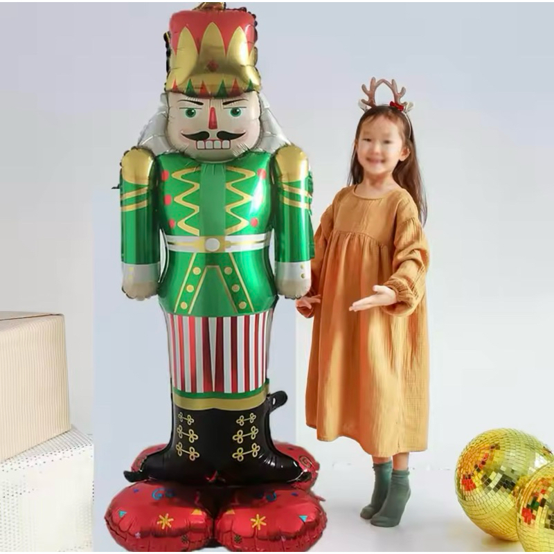 Balon Stand Natal Santa Claus Snowman Ukuran Besar