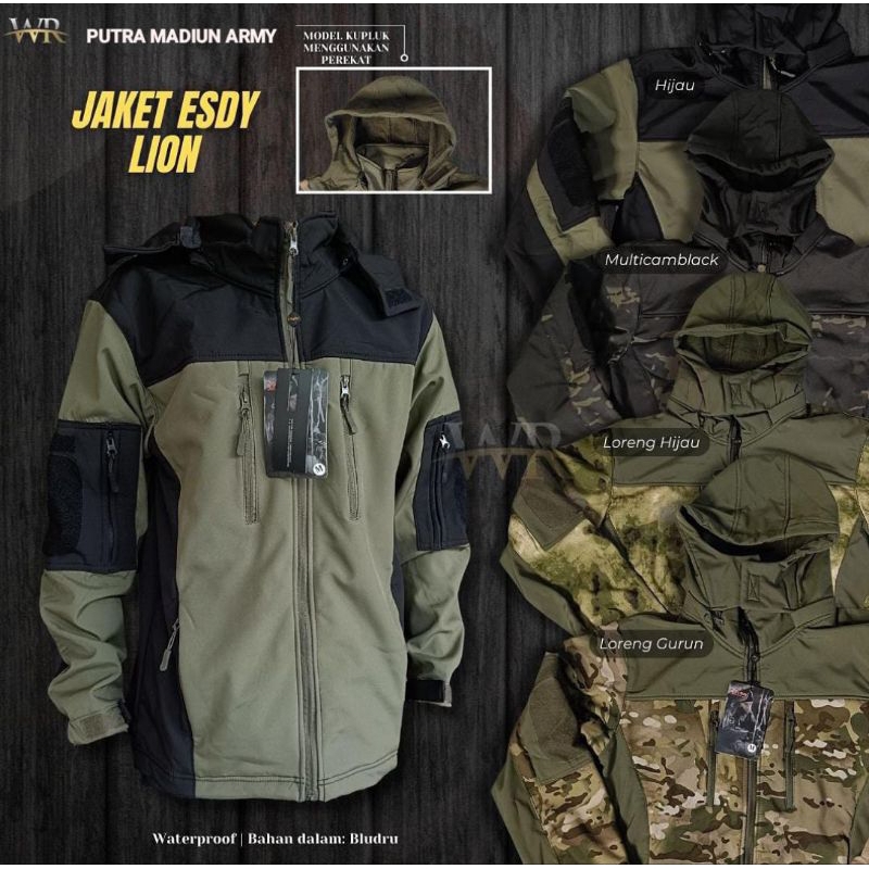 Jaket Tactical ESDY LION (Waterproof) / Jaket gunung / Jaket LION