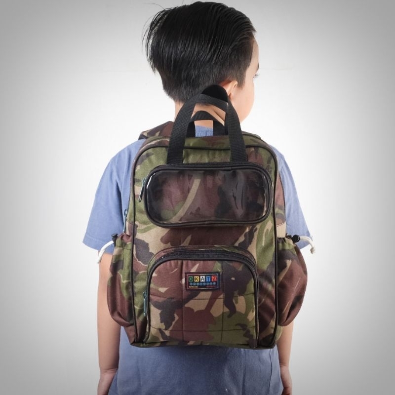 okatz moo Ransel anak 4 - 6 Tahun Tas ransel anak TK  anti air ransel anak laki laki loreng