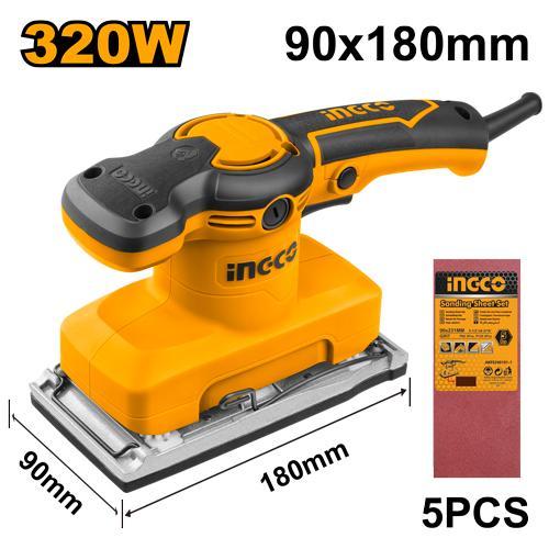 INGCO FS3216 MESIN AMPLAS (Sander) PERSEGI PANJANG Mesin Amplas Halus (180×90 mm) Finishing Sander