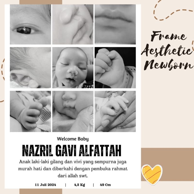 FRAME AESTHETIC NEWBORN | FOTO NEWBORN | FOTO BAYI