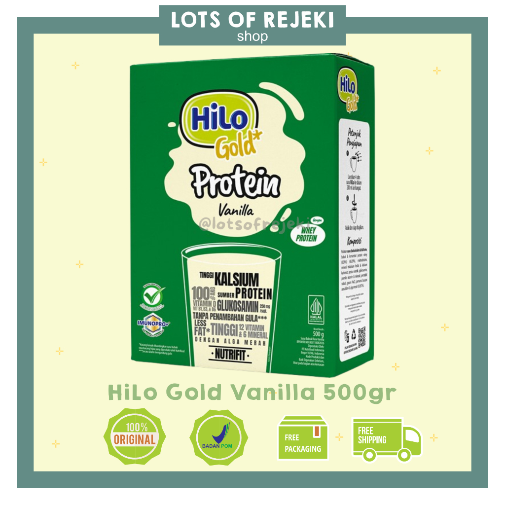 

HiLo Gold Vanilla 500gr - Susu Tinggi Kalsium