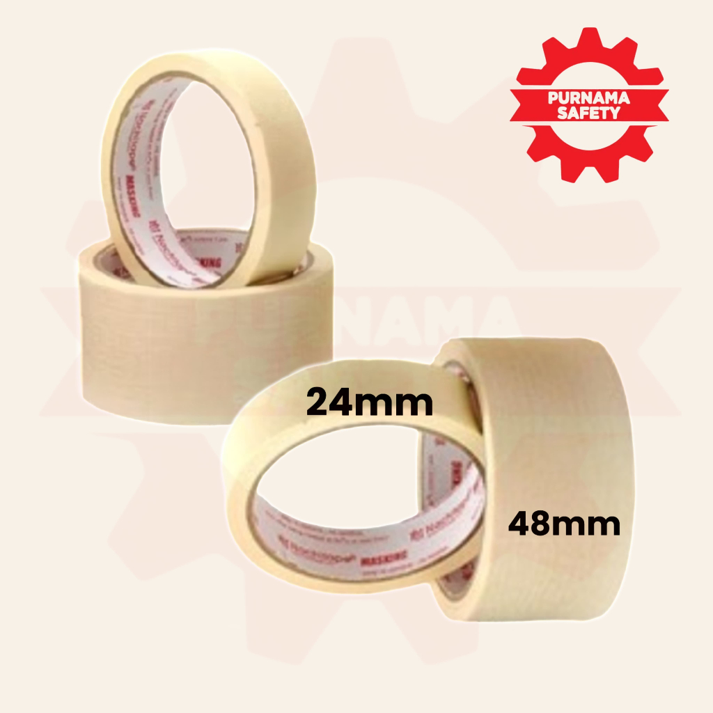 

Lakban Masking Tape Lakban Kertas 24mm 48mm