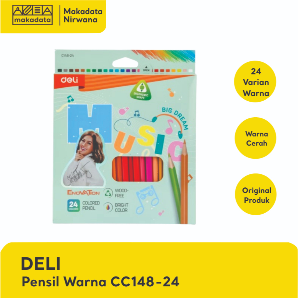 

DELI PENCIL/PENSIL WARNA 24 WARNA CC148-24 (1 PCS)