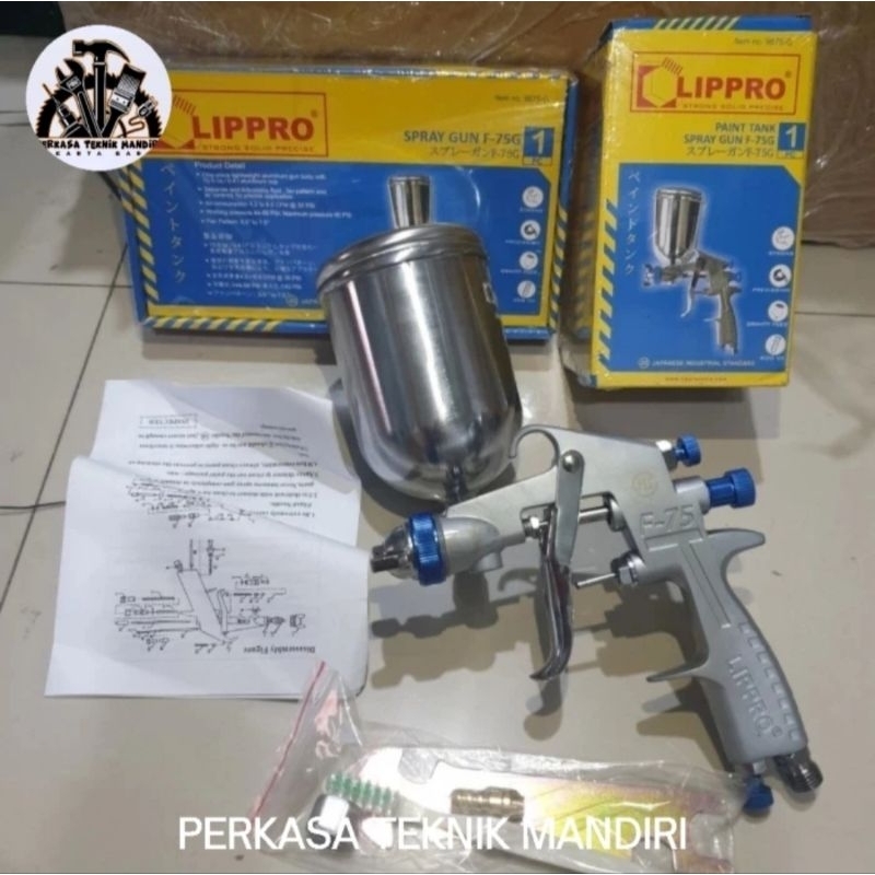 Lippro Spray Gun F75G Tabung Atas Spray Cat Atas Spray Cat Lippro F 75 G
