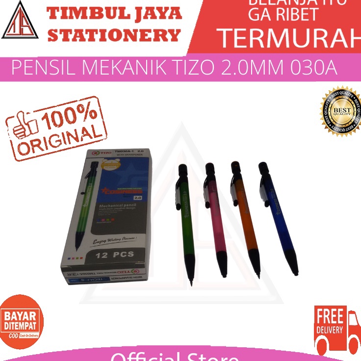 

Istimewa Pensil mekanik 2 mm isi 12pcs mechanical pencil tizo body color TM3A12 TM293