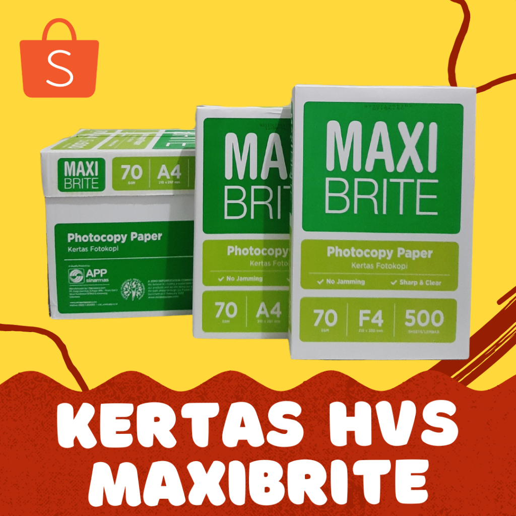 

Kertas HVS MAXIBRITE F4 70gr GSM