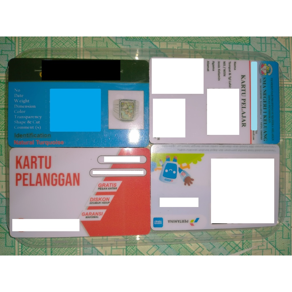 

Cetak Print ID Member CARD PVC Kertas Pigment anti pudar - PVC