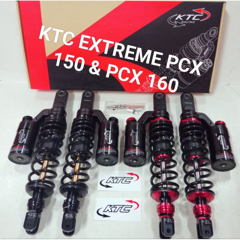 SHOCK SHOK BELAKANG KTC EXTREME ORIGINAL PCX 150 DAN PCX 160 UKURAN 350MM DAN 365MM DOUBLE KLIK REBO