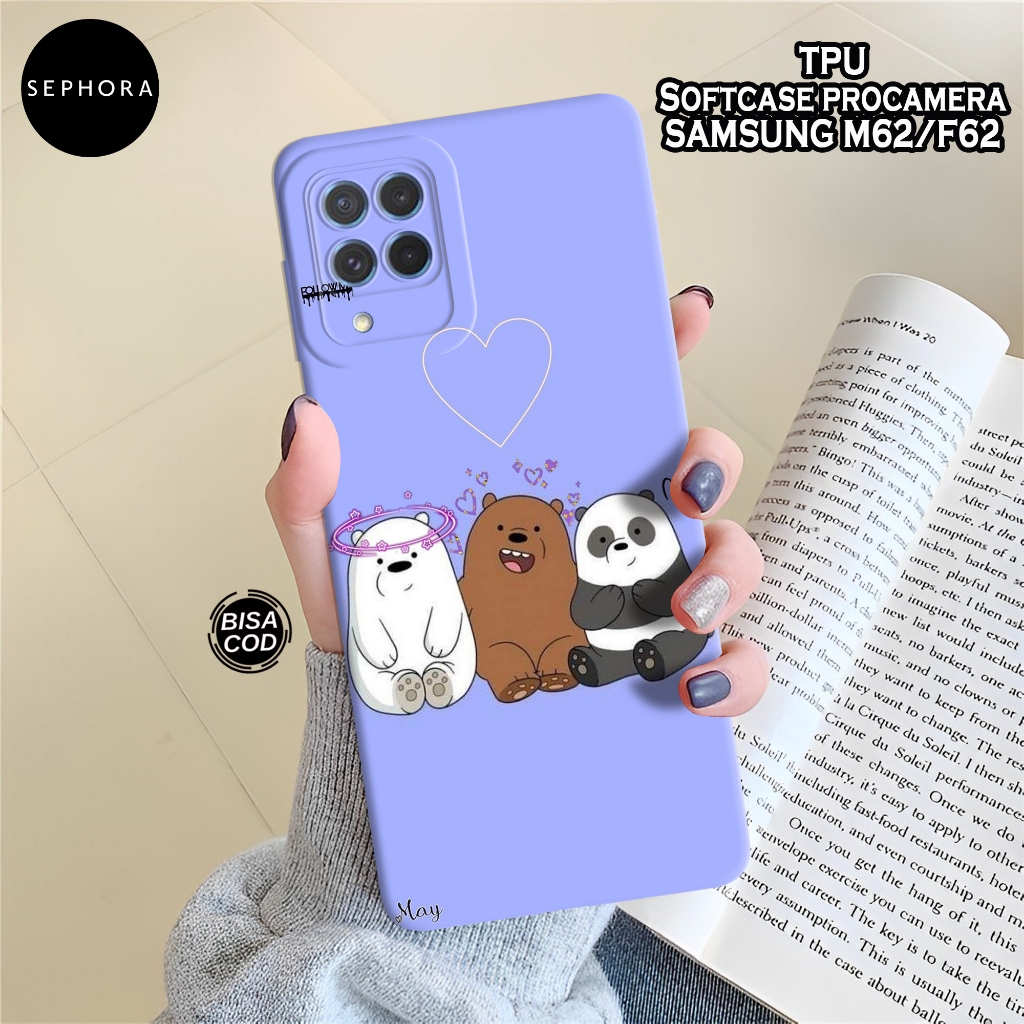 Case Samsung M62 / F62 Terbaru - Fashion Case Bear - Softcase Samsung M62 / F62 - Case Pro Camera - 