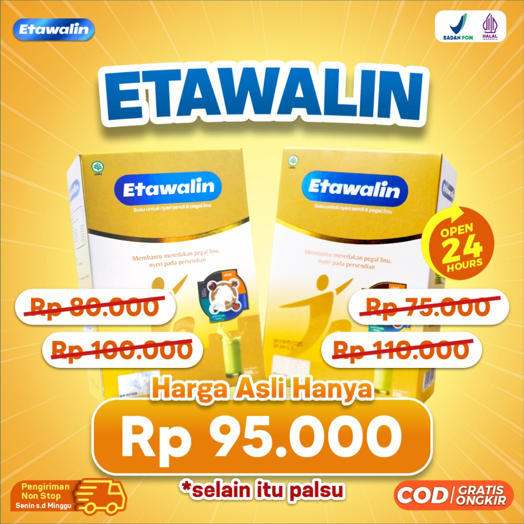 

Susu Etawalin Original – Susu Kambing Etawa Tingkatkan Kepadatan & Kesehatan Tulang Sendi Atasi Nyeri Sendi & Osteoporosis Asam Urat Rematik Reumatik Cocok Untuk Lansia
