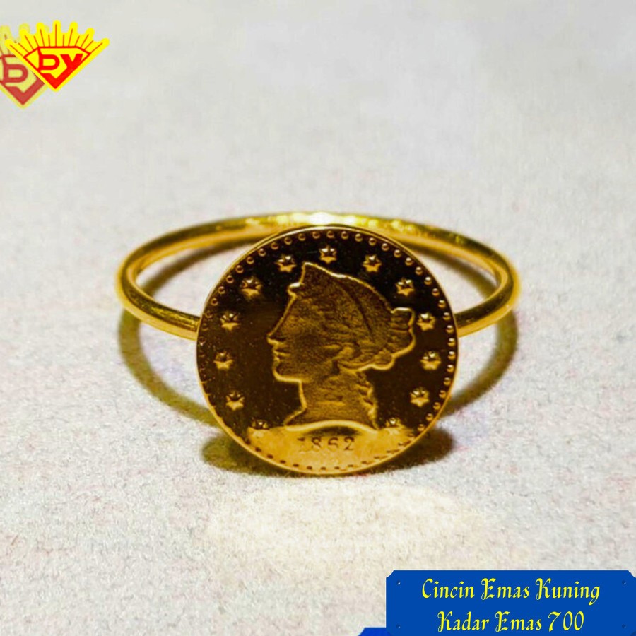Cincin Emas Kuning Kadar Emas 700