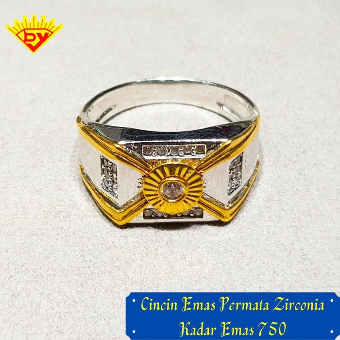 Cincin Emas Putih Kadar Emas 750