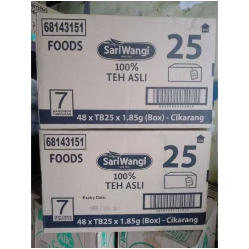 

Teh Sari Wangi Kotak Celup 1 Dus isi 48 Kotak @25 Pcs