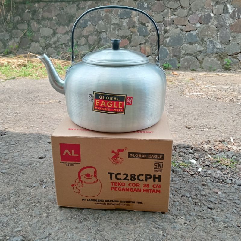 ceret teko air panas alumunium cor jumbo no 28 global eagle / teko cor stainless jawa