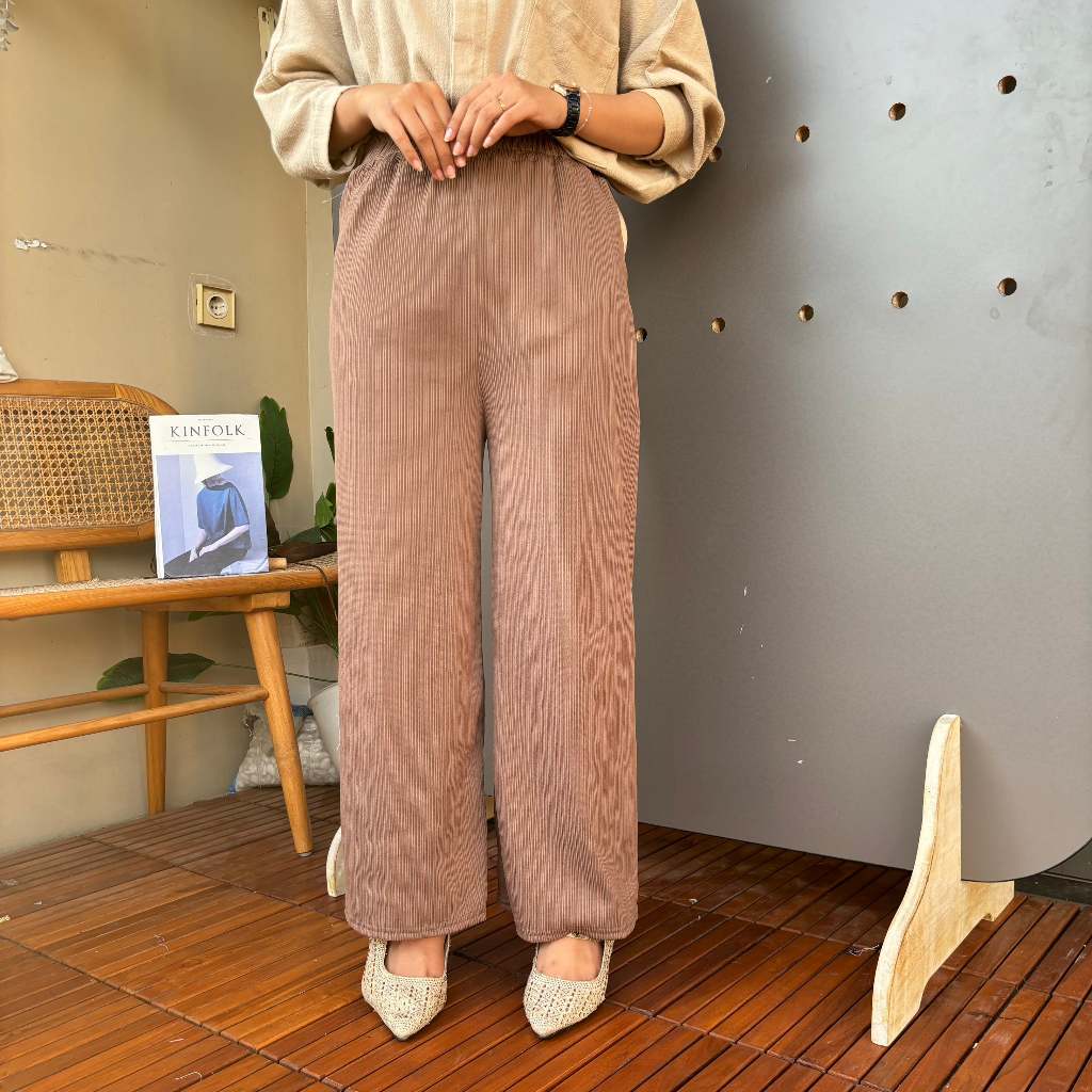 KULOT KNIT FUJI VINBEE OUTFIT - KULOT KNIT CONDRU PREMIUM Kain Melar Wanita Celana Panjang Cewek Baw