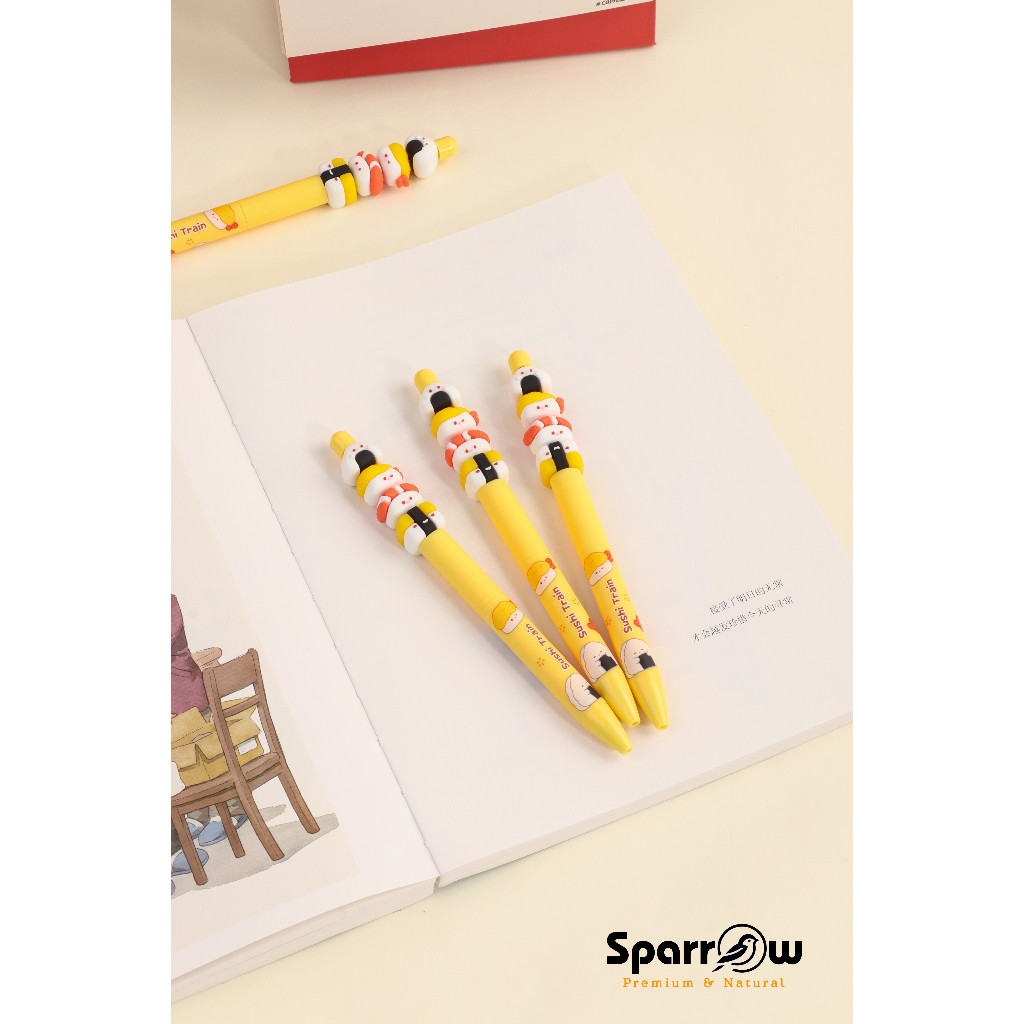 

SPARROW Pen Silikon / Silicone Pen / Pen Karakter Lucu Cantik SUSHI TRAIN (8076)