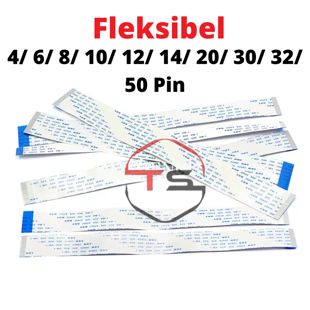 Kabel Fleksibel Flexibel 4pin 6pin 8pin 10pin 12pin 14pin 20pin 30pin 32pin 50pin LCD TV Monitor Tou