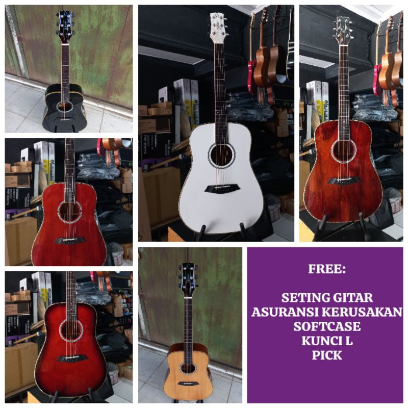 GITAR ODLAIR CAPELLA OD511S N GITAR AKUSTIK ODLAIR OD 511 SE BK ODLAIR TOP SOLID