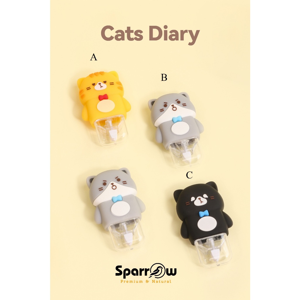 

SPARROW Tipex / Tip-Ex / Correction Pen / Karakter Lucu Cantik CATS DIARY (8005)