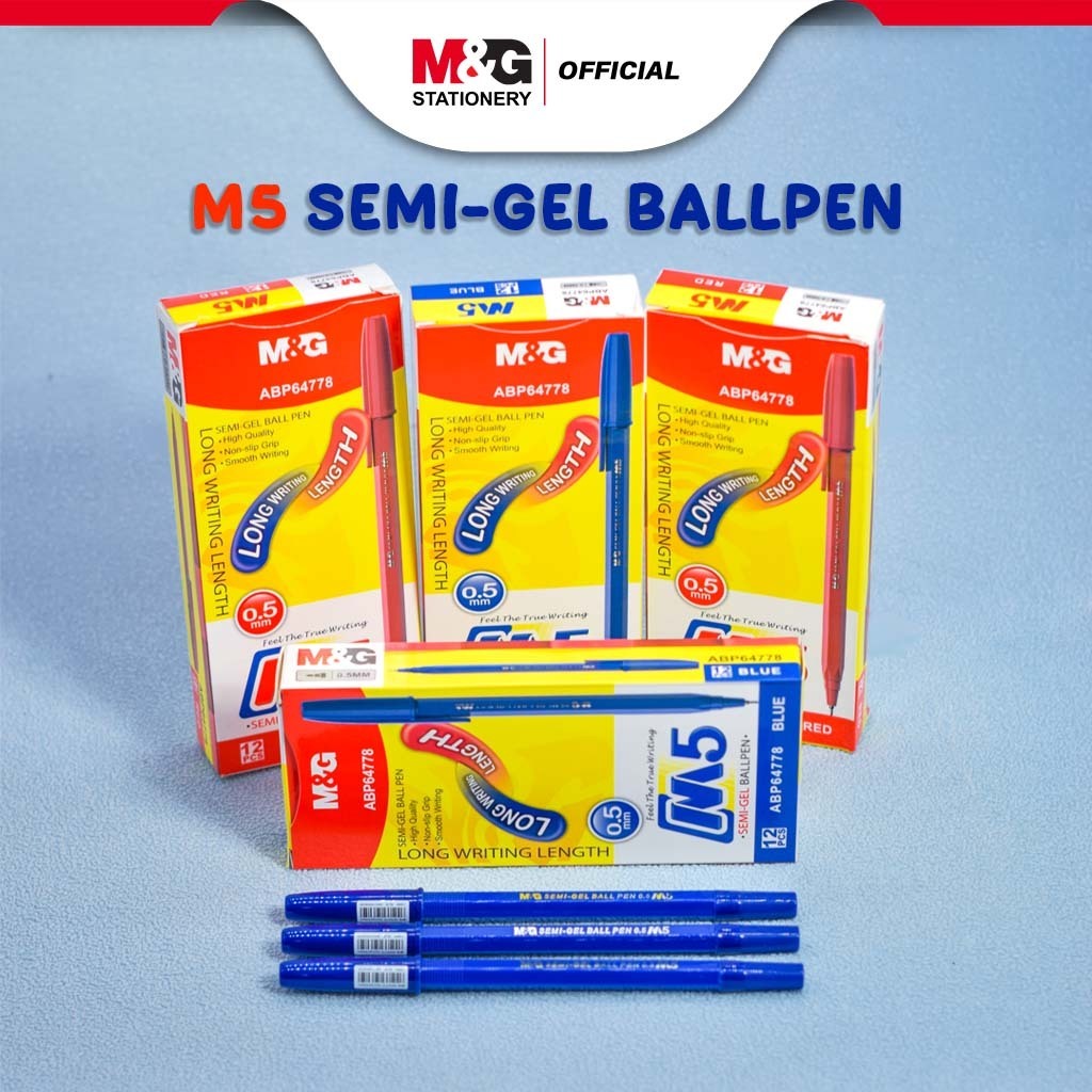 

Pulpen M&G M5 Semi Gel Ball Pen 0.5mm (Lusin)