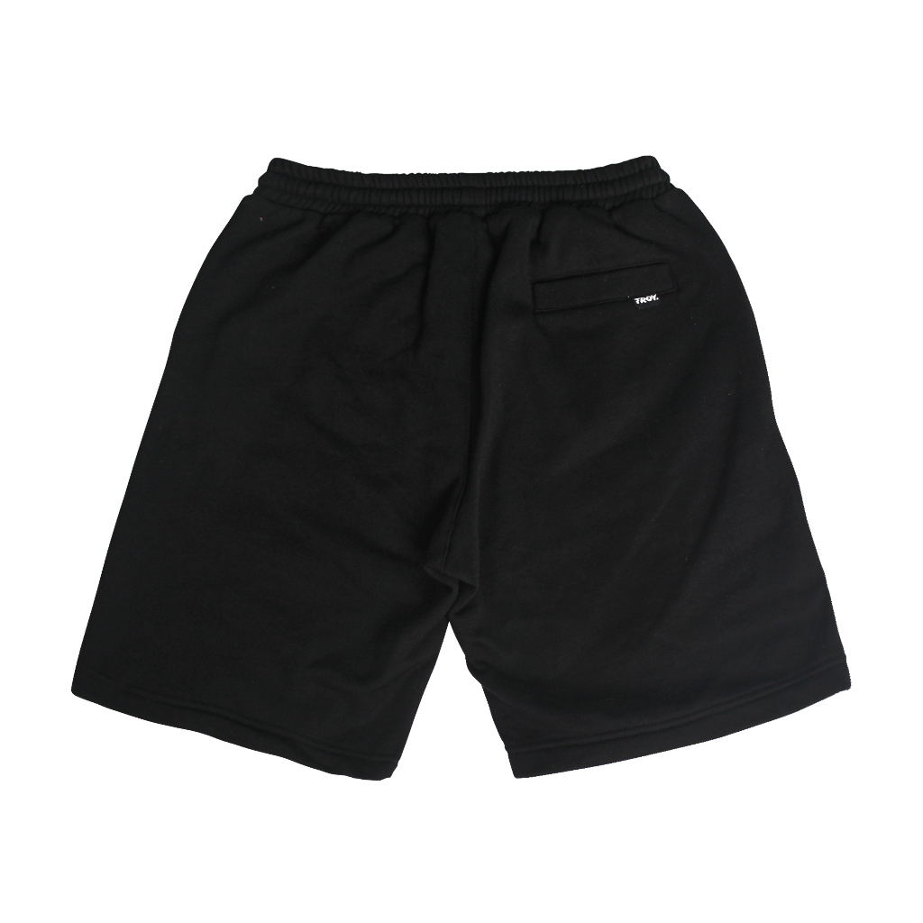Troy Company Boardshort Fleece Black Distorted - Celana Pendek Fleece Hitam PTN 2646